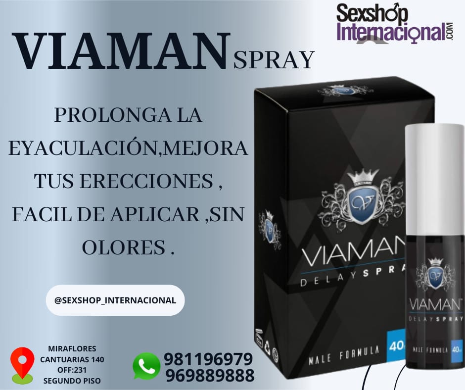 RETARDANTE VIAMAN-MASCULINO VIRIL-PROLONGA LA EYACULACION-SEXSHOP LIMA 971890151 